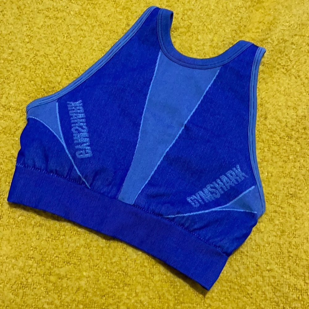 Gymshark Turbo Seamless Sports Bra- XS in cobalt blue